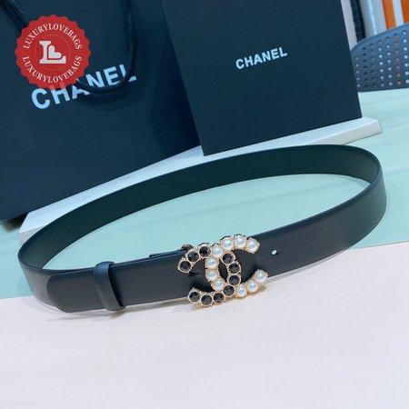 Chanel Black Belt 3.0cm