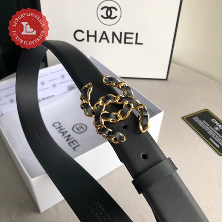 Chanel Black Belt 3.0cm