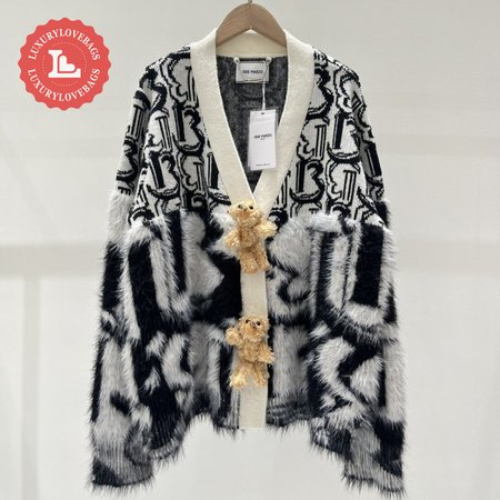 13DE MARZO Jacquard knit Cardigan Sweater