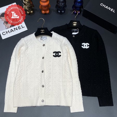 Chanel Round Collar Wool Cardigan Sweater