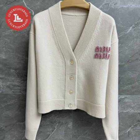 Miu Miu V-Neck Cardigan Sweater