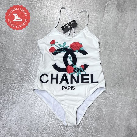 Chanel White One-Piece Swimsuit