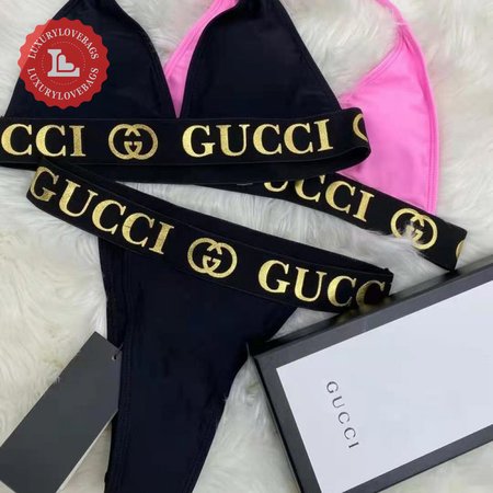 Gucci Black Two-Piece Swimsuit