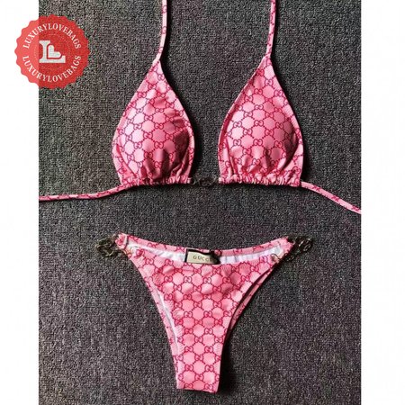 Gucci Pink Two-Piece Swimsuit