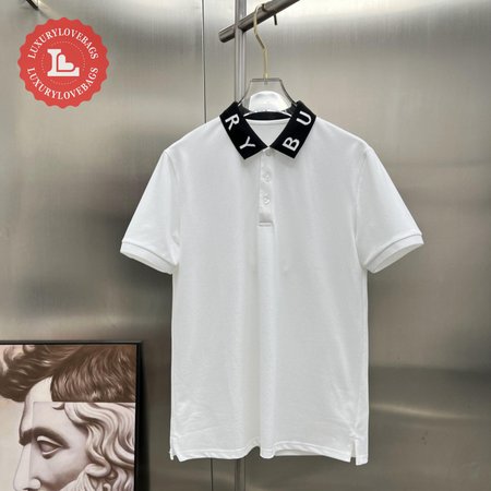 Burberry Ryland Collar Logo Polo White/Black