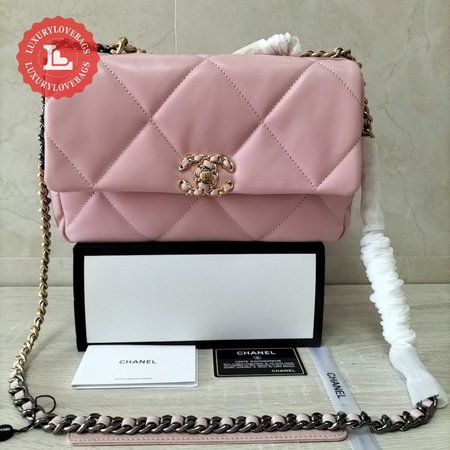 Chanel 19 Handbag Number AS1160 Pink 26cm