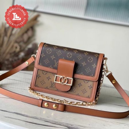 dauphine monogram reverse mm brown