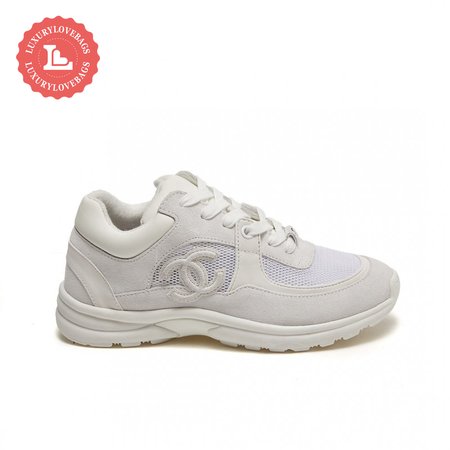 Chanel Low Top Trainer CC Triple White Sneaker