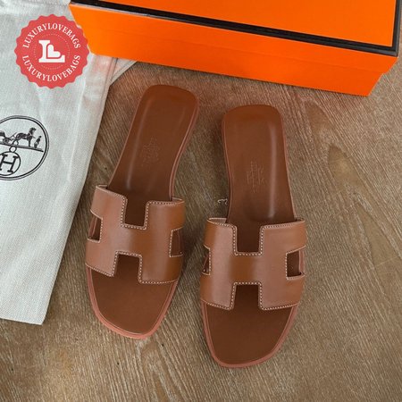 Hermes Oran Leather Sandals