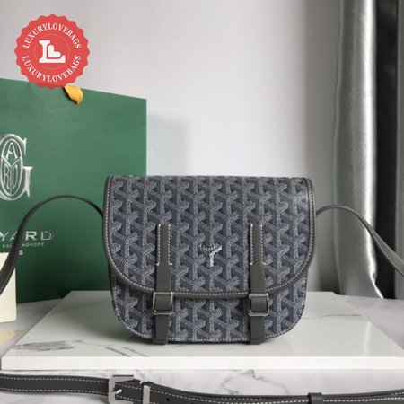 Goyard Belvedere Messenger Goyardine MM Gray