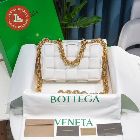 Bottega Veneta Chain Cassette Padded Intreccio Shoulder Bag