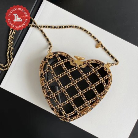 Chanel Heart Minaudiere Lambskin & Gold-Tone