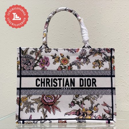 Dior Medium Dior Tote Bag Embroidered