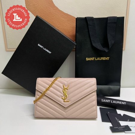 Saint Laurent Monogram Envelope Chain Wallet Bag