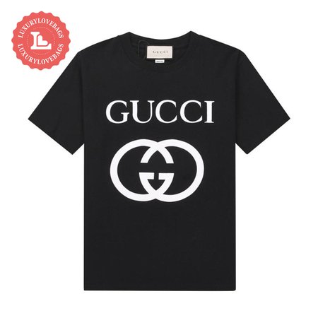 Gucci Interlocking GG Print T-shirt Men's Black Ivory