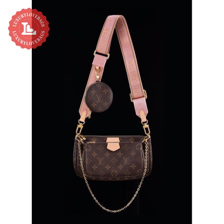 multi pochette accessoires monogram rose clair