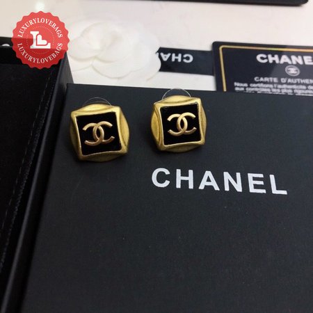 Chanel CC Square Clip Earrings