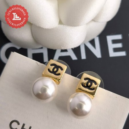 Chanel Sterling Silver Fashion Drop Earrings