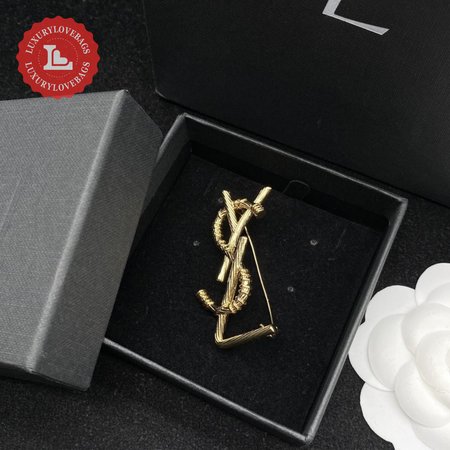 Saint Laurent Gold-Tone Brooch