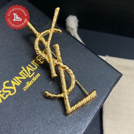 Saint Laurent YSL Snake Textured Brooch