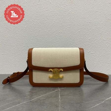 Celine Triomphe Bag Medium Canvas Tan/Brown