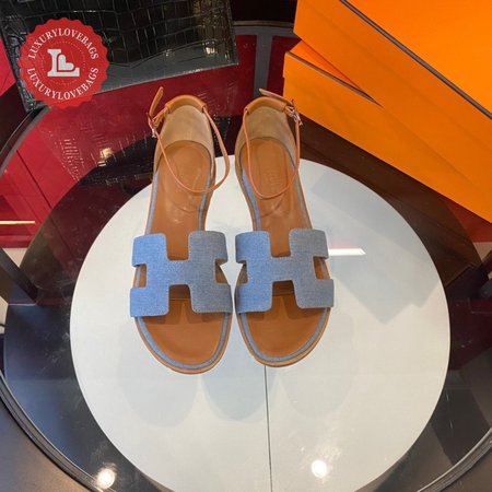 Hermes Santorini Leather Sandal