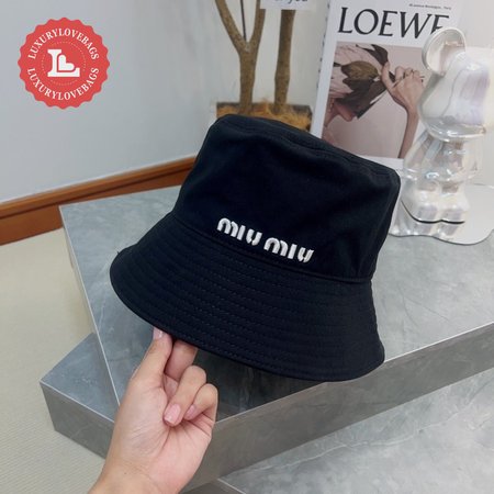 Miu Miu Logo Embroidered Bucket Hat