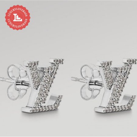 Louis Vuitton LV Iconic Earrings Silver/Rhinestone