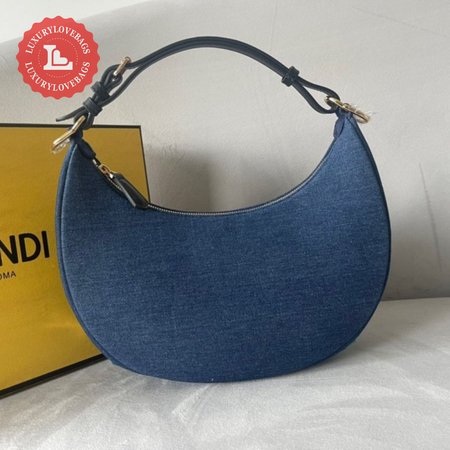 Fendi Nano Fendigraphy Blue Denim Charm