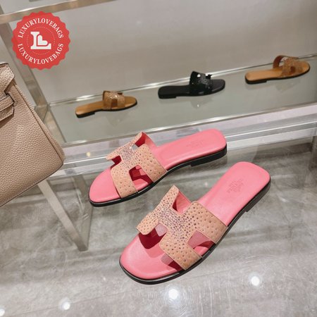 Hermes Rhinestone Oran Sandals