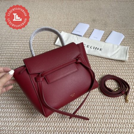 Celine Micro Belt Bag In Grained Calfskin