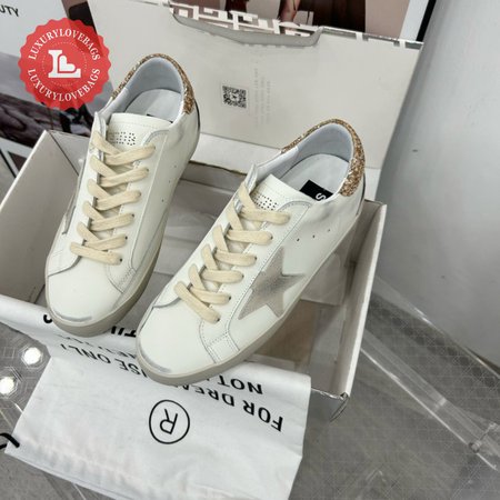 Golden Goose Superstar Leather & Glitter Sneaker