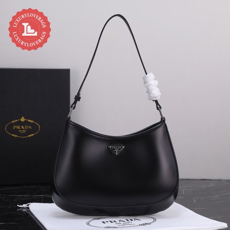 Prada Cleo Brushed Leather Shoulder Bag