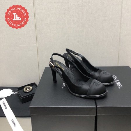 Chanel Open Toe Casual Style Plain Pin Heels Party Style