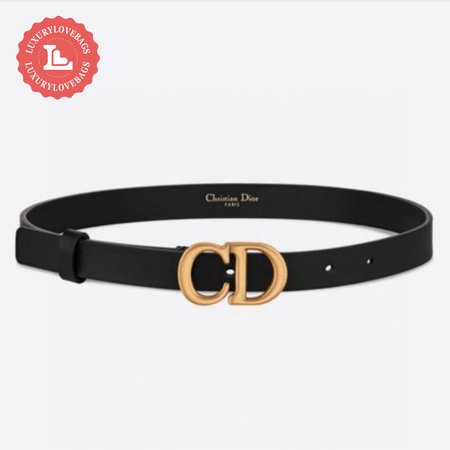 Dior Saddle Belt 20mm Black Smooth Calfskin