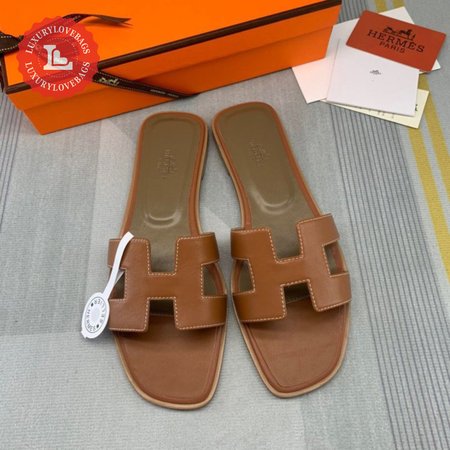 Hermes Oran Leather Mules