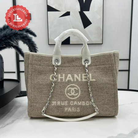 Chanel Medium Denim Deauville Shopping Tote