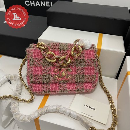 Chanel Wool Tweed Quilted Shoulder Bag