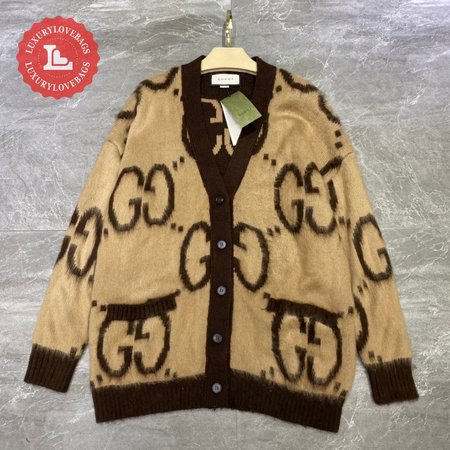 Gucci Reversible GG Mohair Wool Cardigan