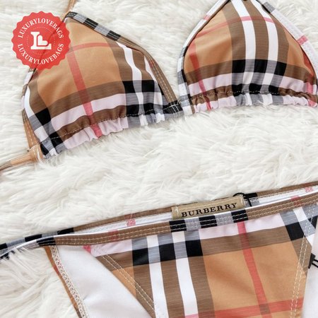 Burberry Check Triangle Bikini