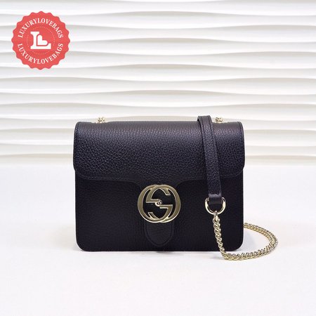 Gucci Interlocking G Shoulder Bag Small Black