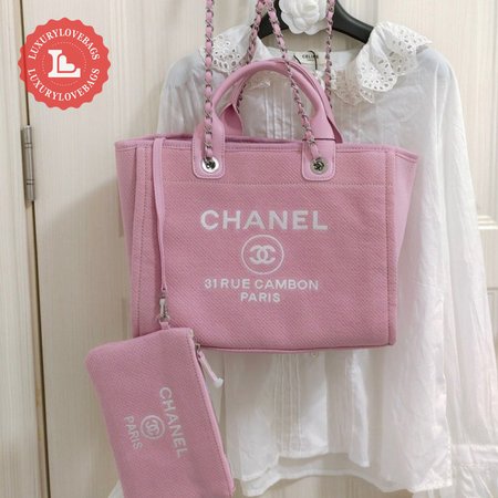 Chanel Deauville Shopping Bag Pink