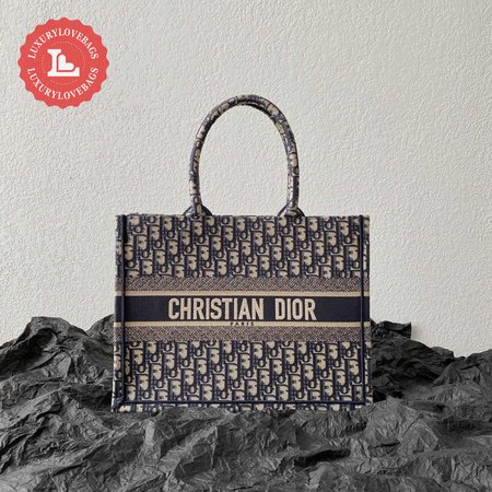 Dior Book Tote Oblique Navy Blue