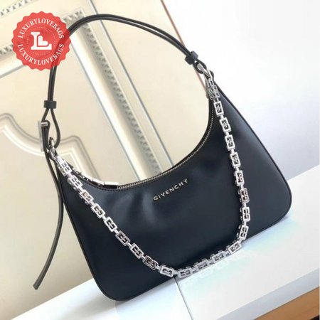 Givenchy Small Moon Cut Out Bag In Leather Black