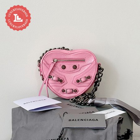 Balenciaga Le Cagole Heart Mini Bag In Pink 5812