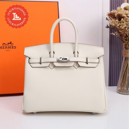 Hermes Birkin 30 White Clemence Palladium Hardware