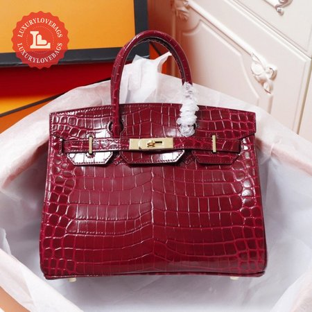 Hermes Birkin 35 Braise Porosus Crocodile With Gold Hardware