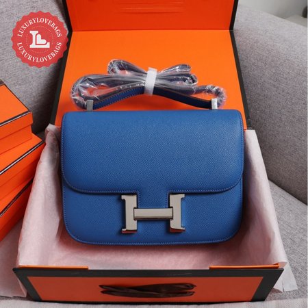 Hermes Constance 19cm Blue