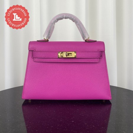 Hermes Mini Kelly 20 II Rose Pourpre Bag