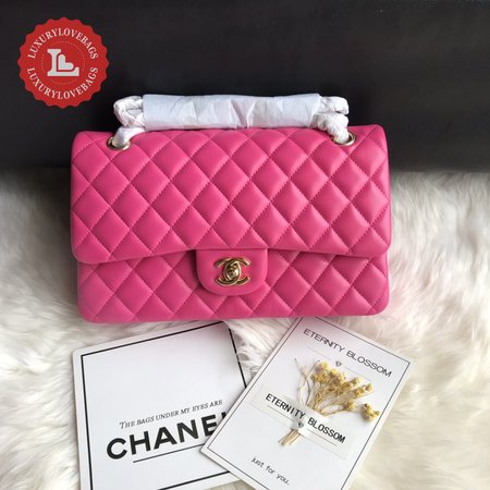 Chanel Classic Double Flap Bag Pink Quilted Lambskin